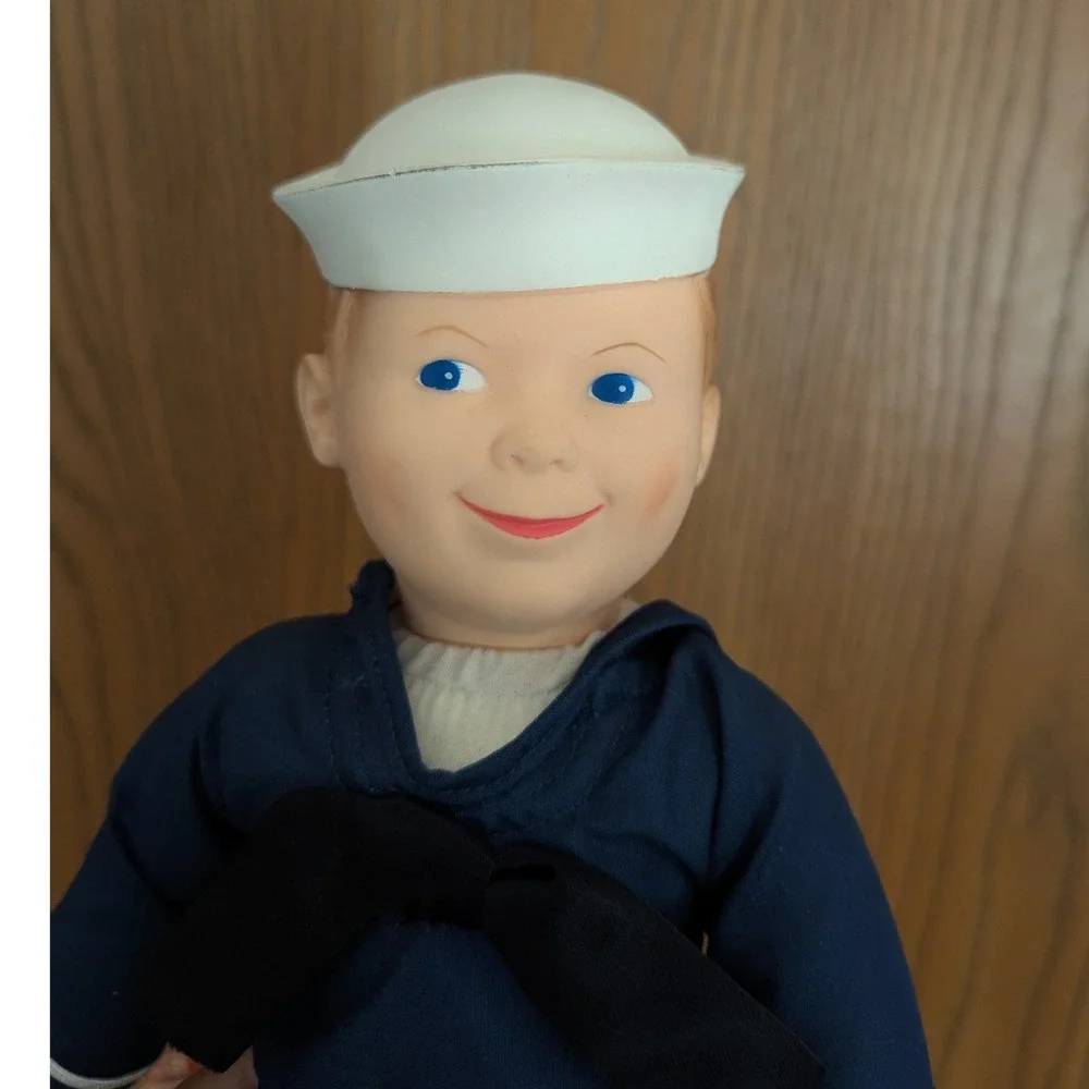 VTG Cracker Jack Collectible Doll Plush w/ Vinyl Head Sailor Boy 12